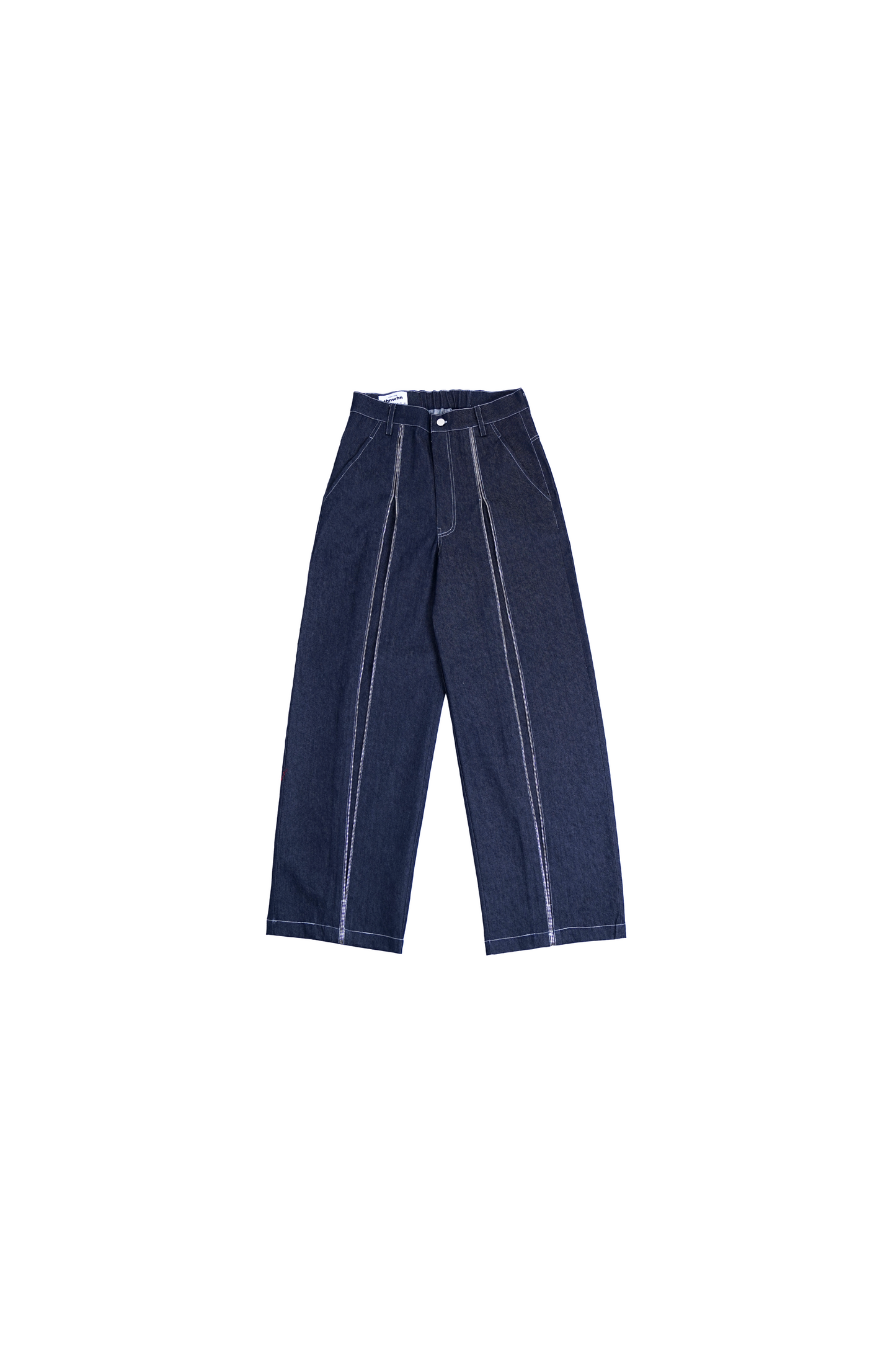 Classic Unisex Box Pleat Zipper Denim