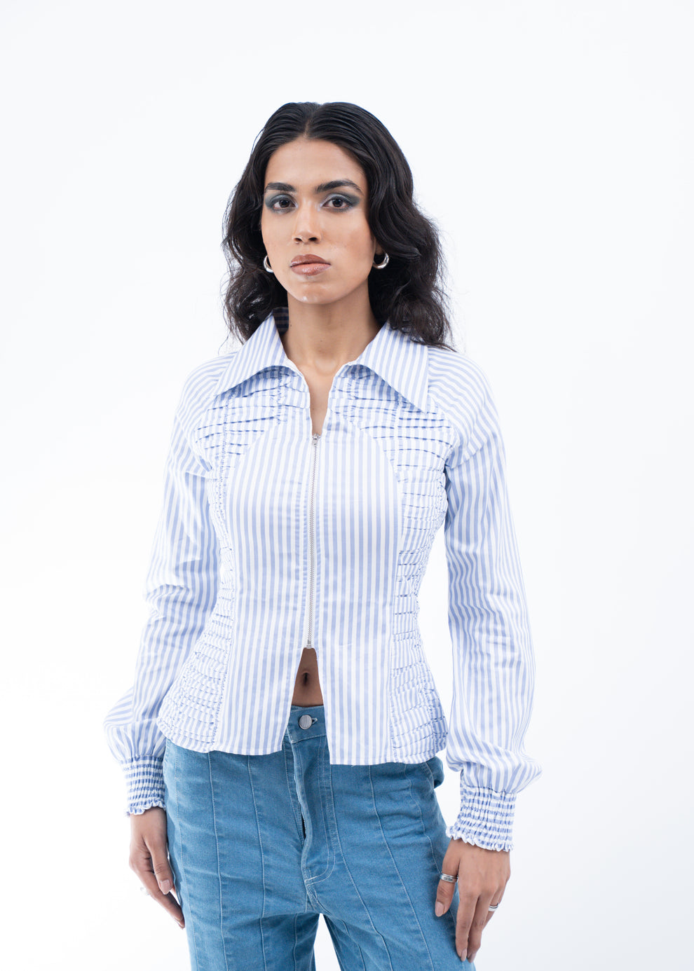 Striped Zipper Shirt