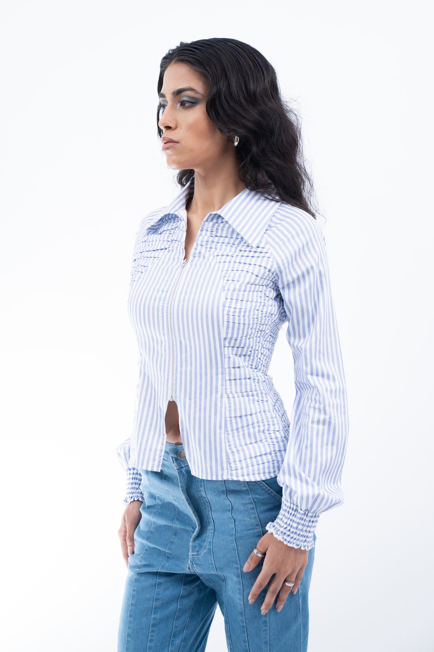 Striped Zipper Shirt