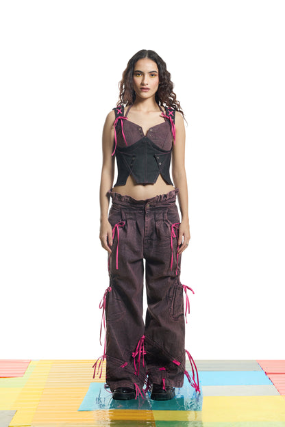 Dusty Mauve Choli Bralette