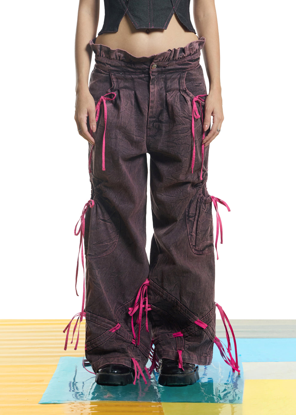 Mauve Paperbag Denim