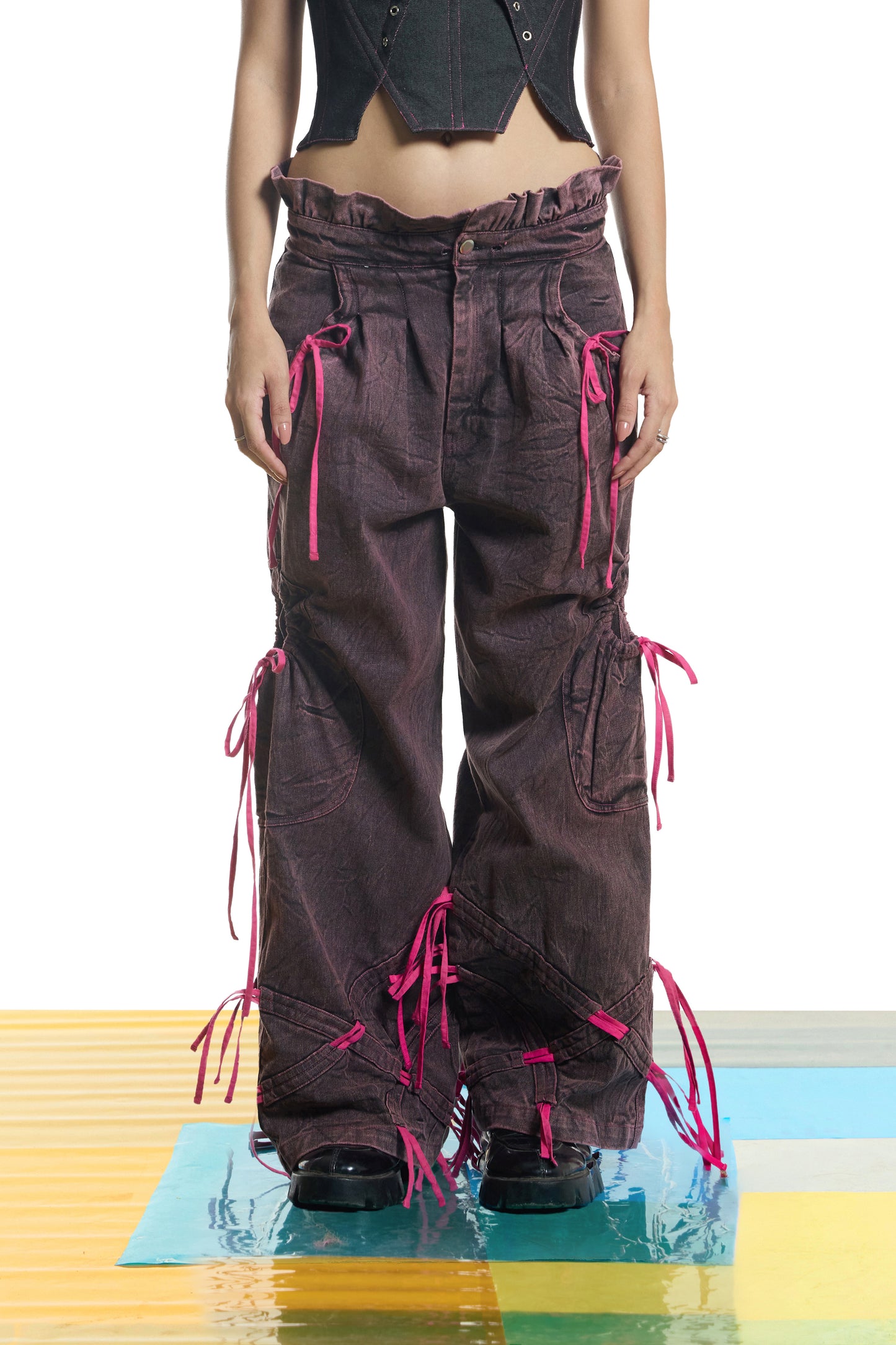 Mauve Paperbag Denim