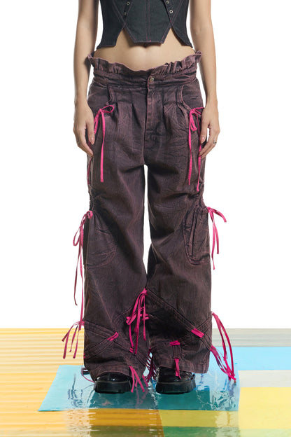 Mauve Paperbag Denim