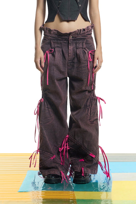 Mauve Paperbag Denim