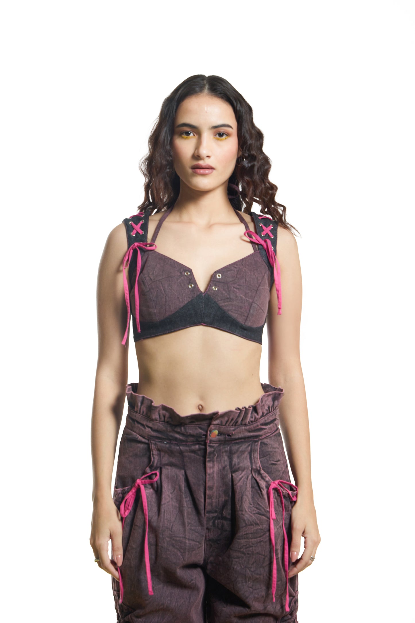 Dusty Mauve Choli Bralette