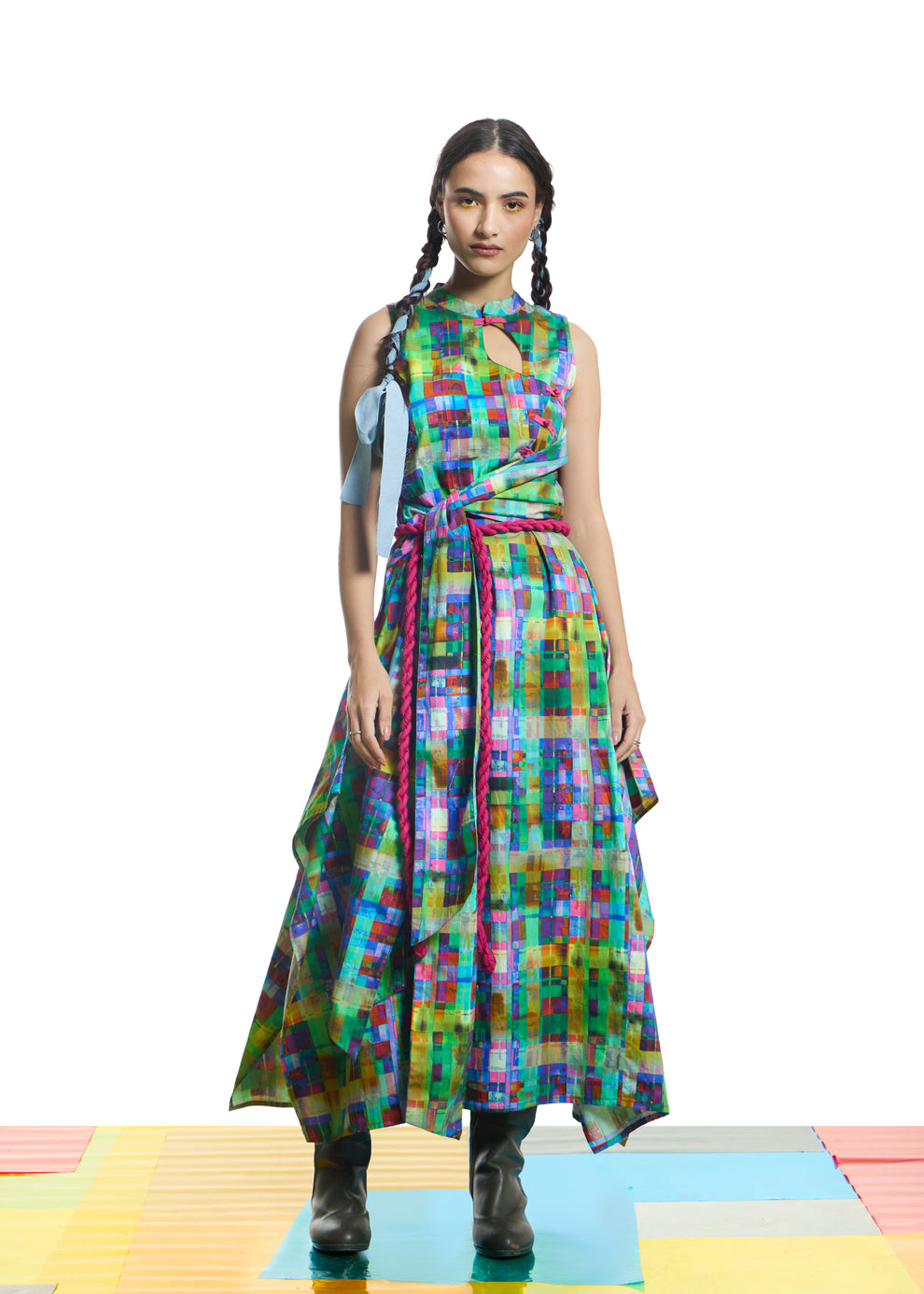 Electric Haze Midi Dress