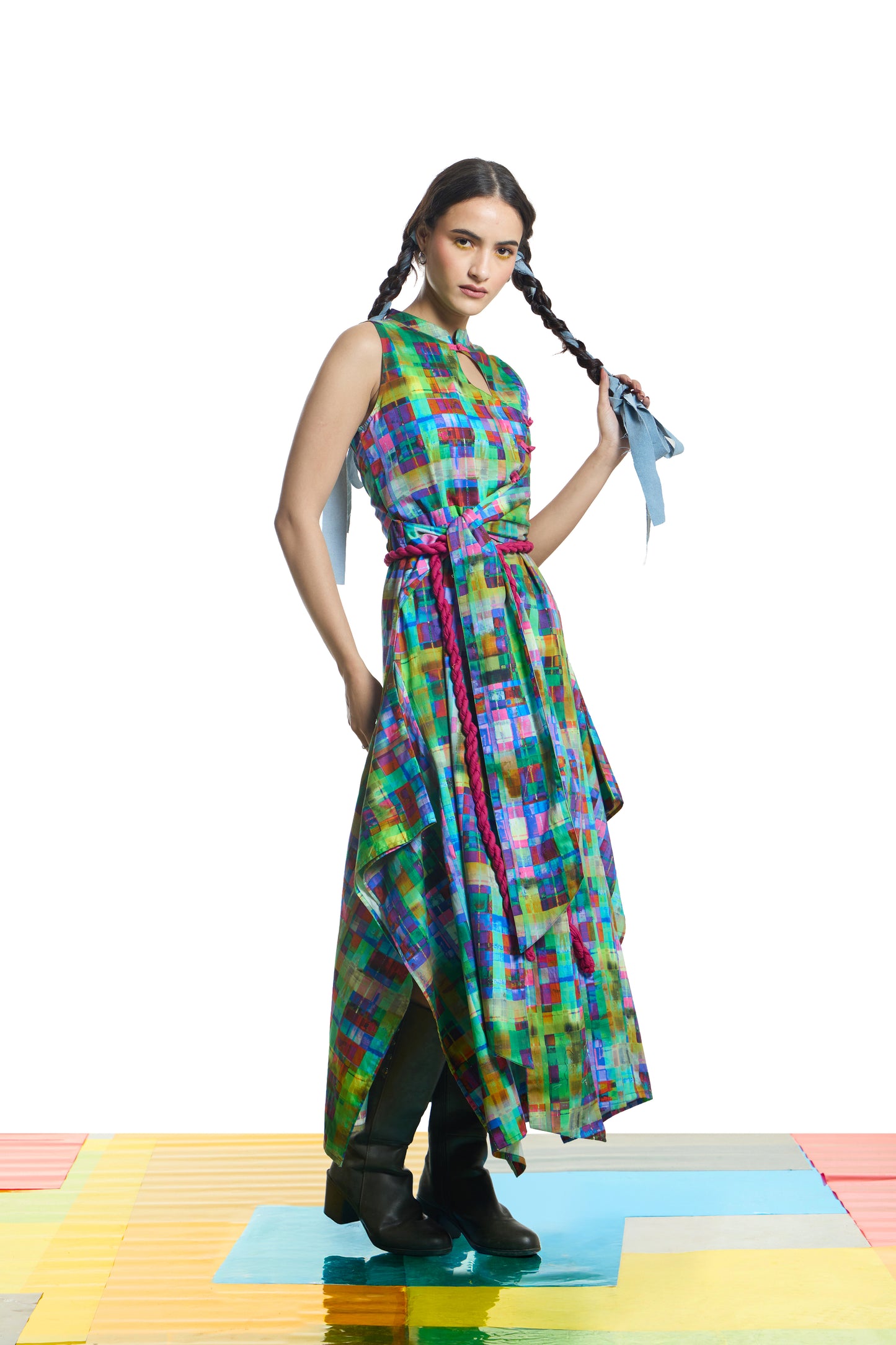 Electric Haze Midi Dress