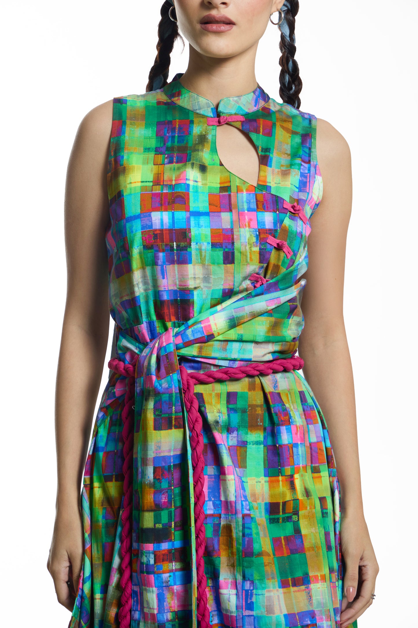 Electric Haze Midi Dress