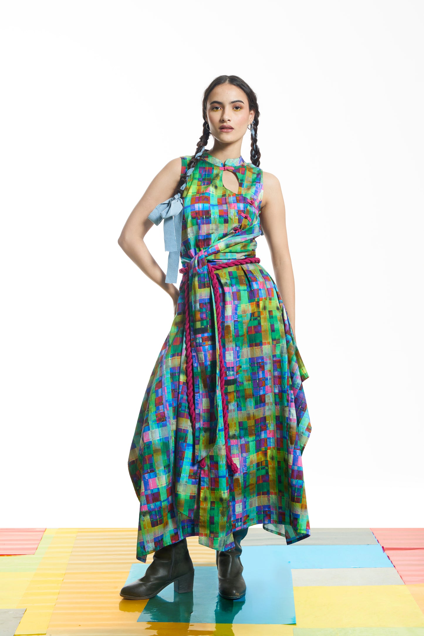 Electric Haze Midi Dress