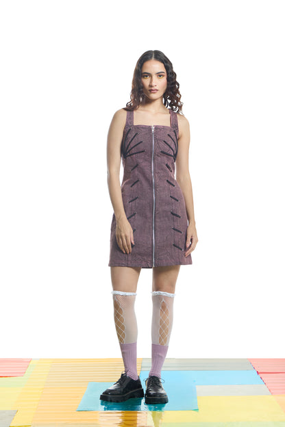 Dusty Mauve Mini Dress
