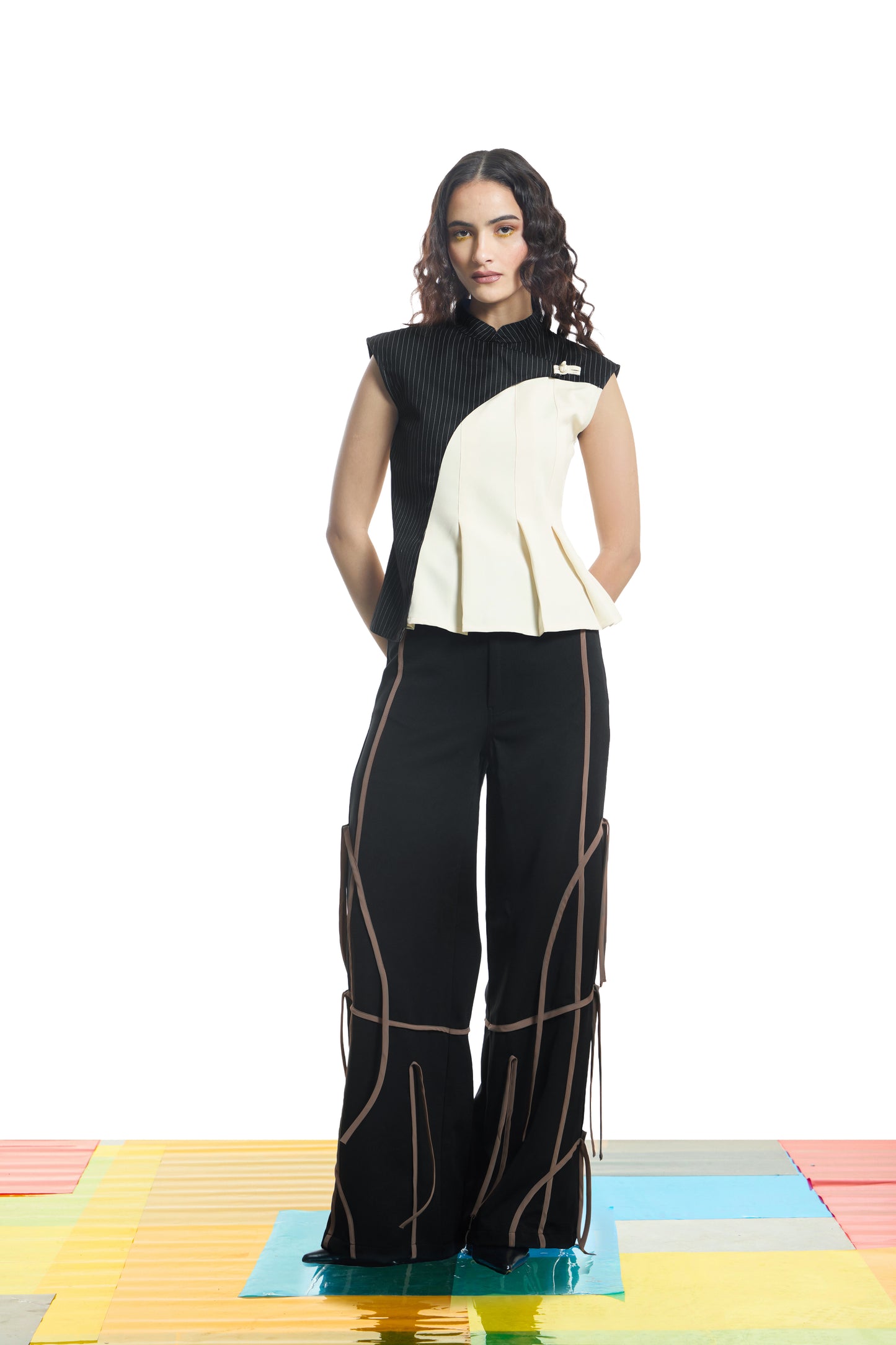 Mandarin Peplum Top