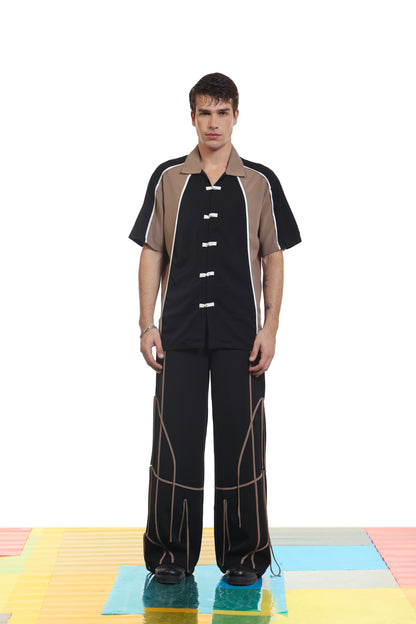 Chinese Button Up Bowling Shirt