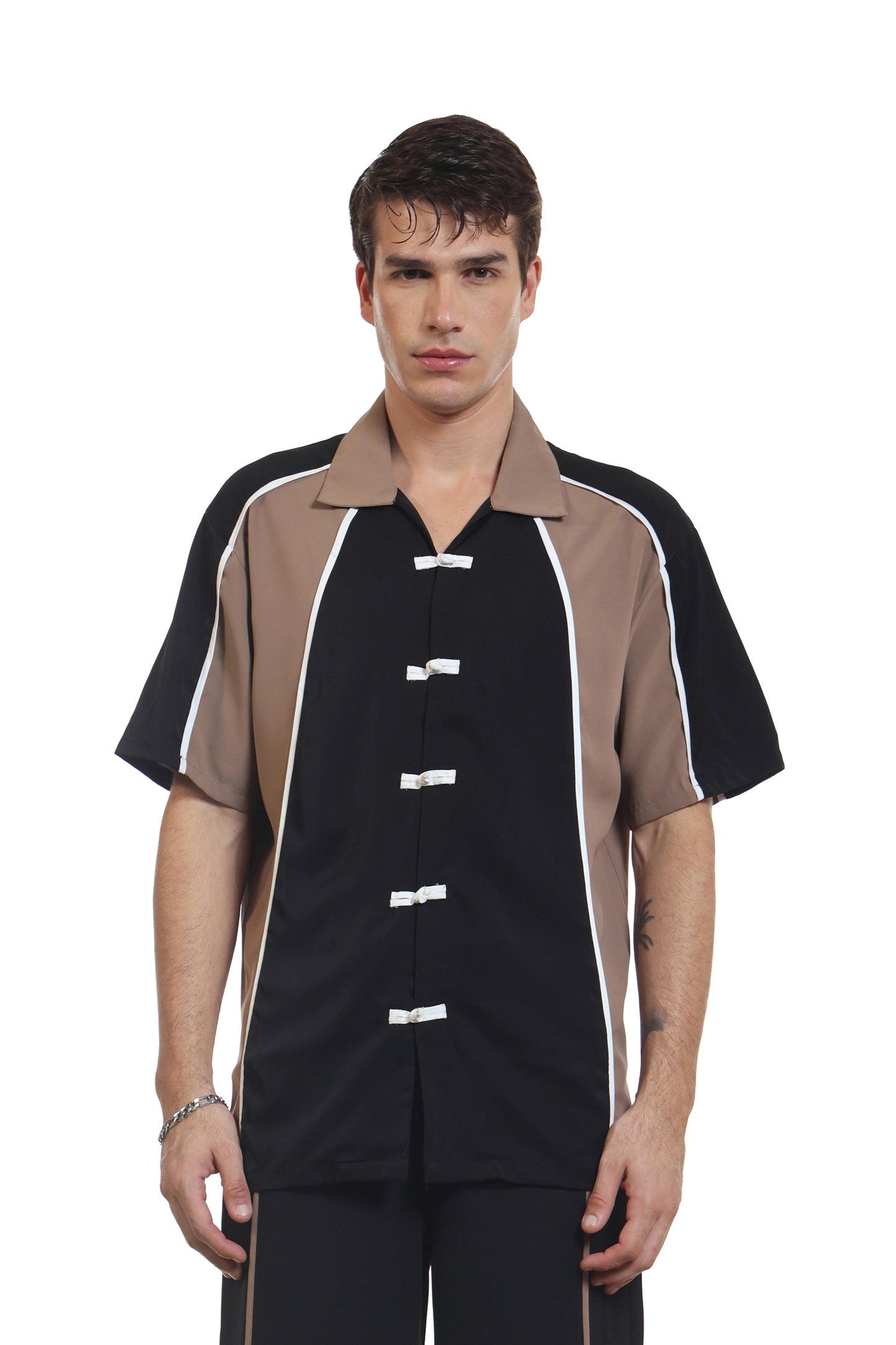 Chinese Button Up Bowling Shirt