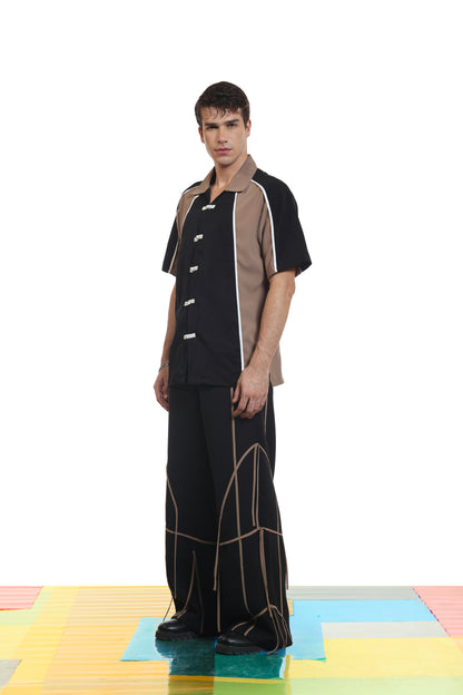 Chinese Button Up Bowling Shirt