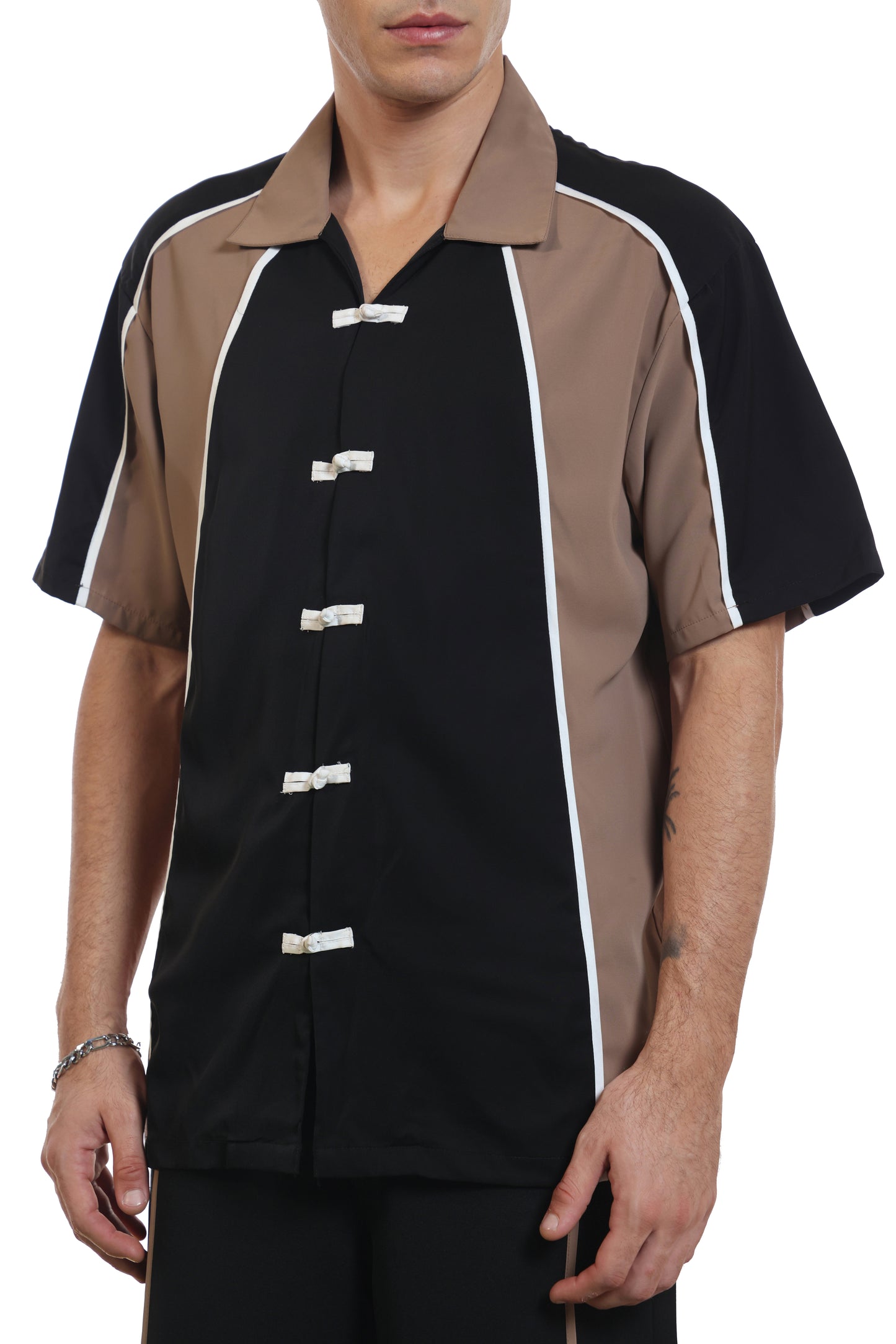 Chinese Button Up Bowling Shirt
