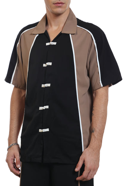 Chinese Button Up Bowling Shirt