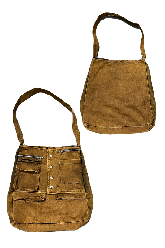 The Puzzler- two way tote bag Mustard