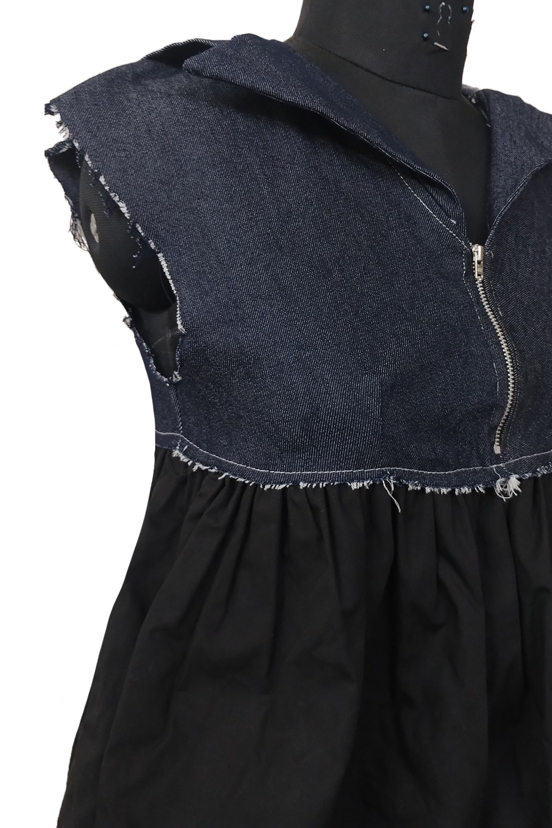 Deconstructed hooded dress
