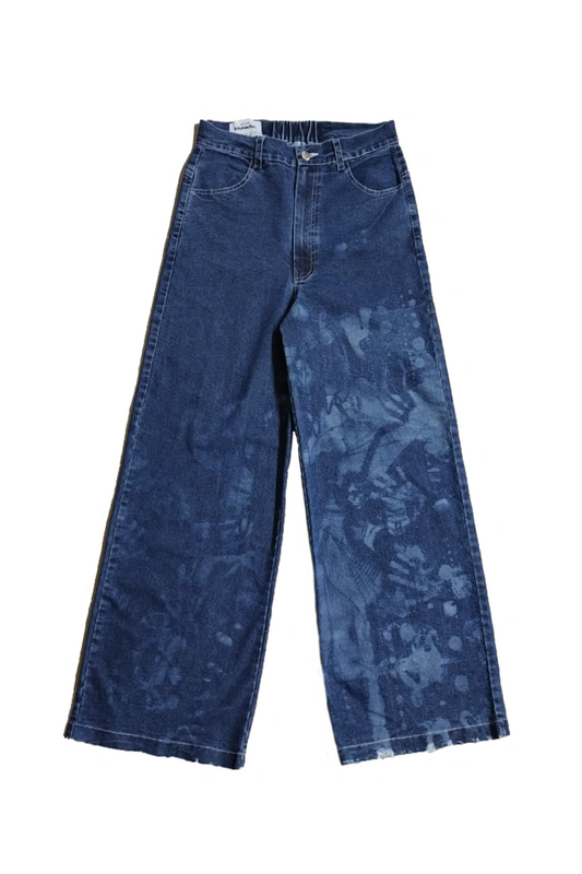 Laser fade denim- Blue