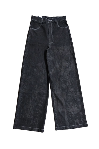 Laser fade denim- Black