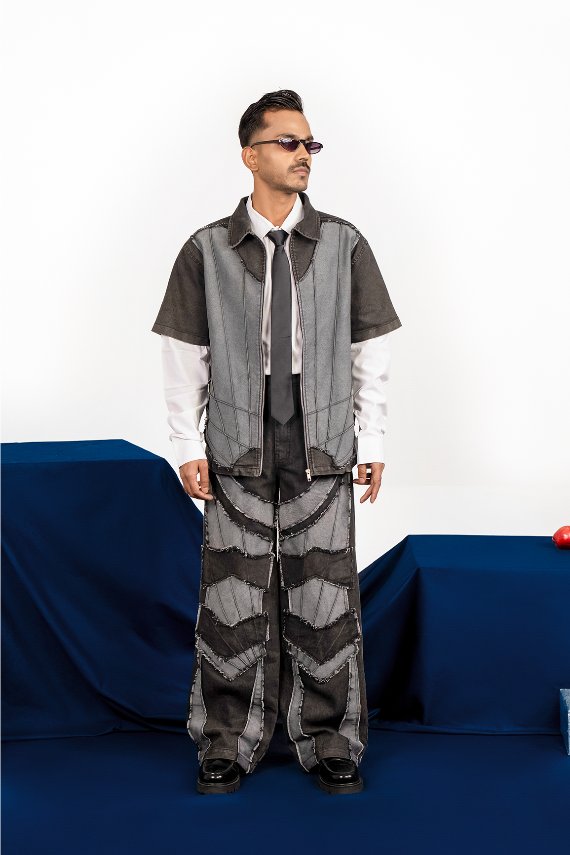 Shining Armour Panelled Denim