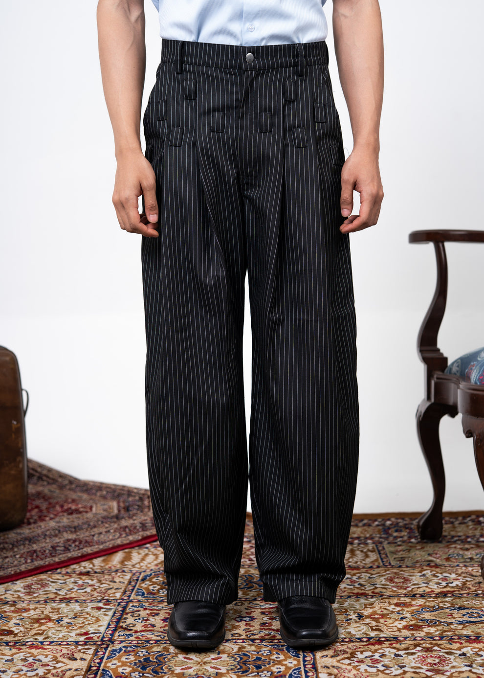 Striped Barrel Pants
