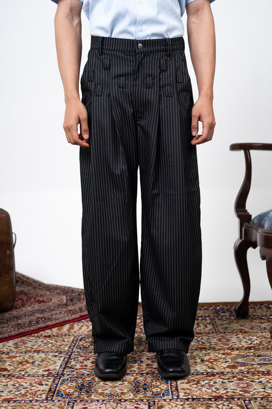 Striped Barrel Pants