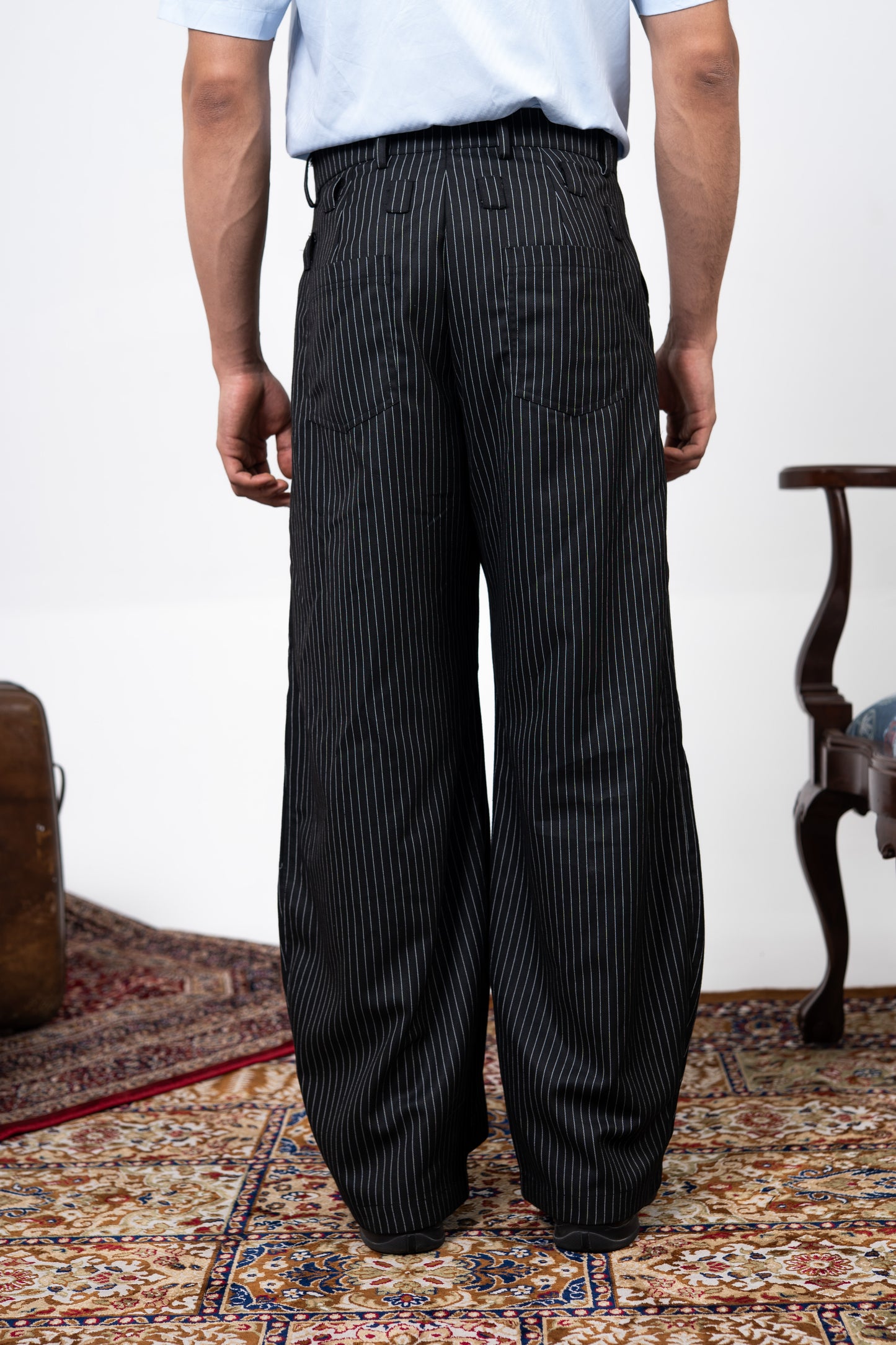 Striped Barrel Pants