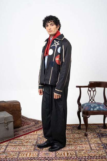 Striped Barrel Pants