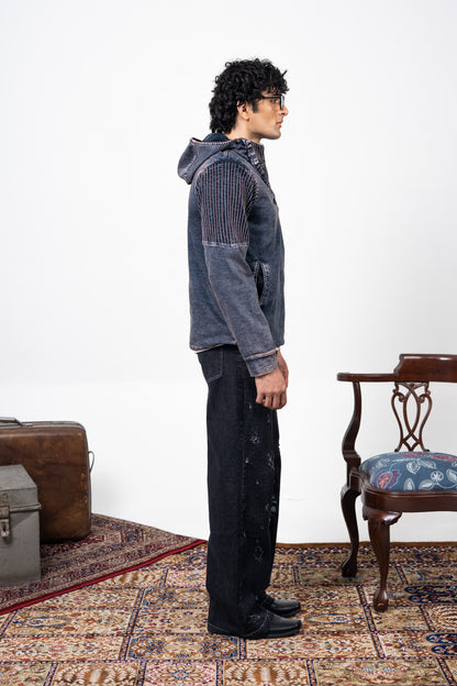 Sculpted Denim Unisex Hoodie