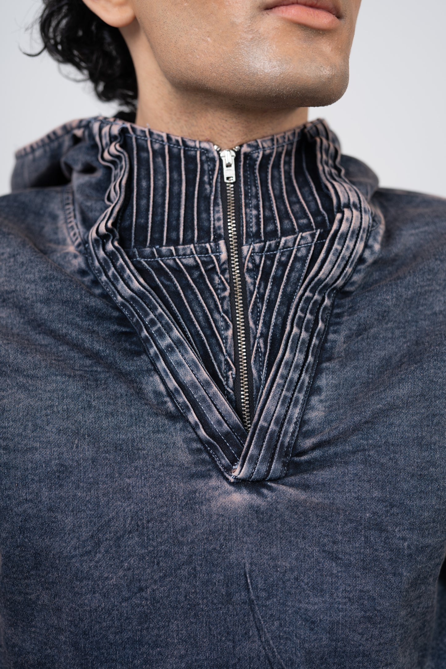 Sculpted Denim Unisex Hoodie