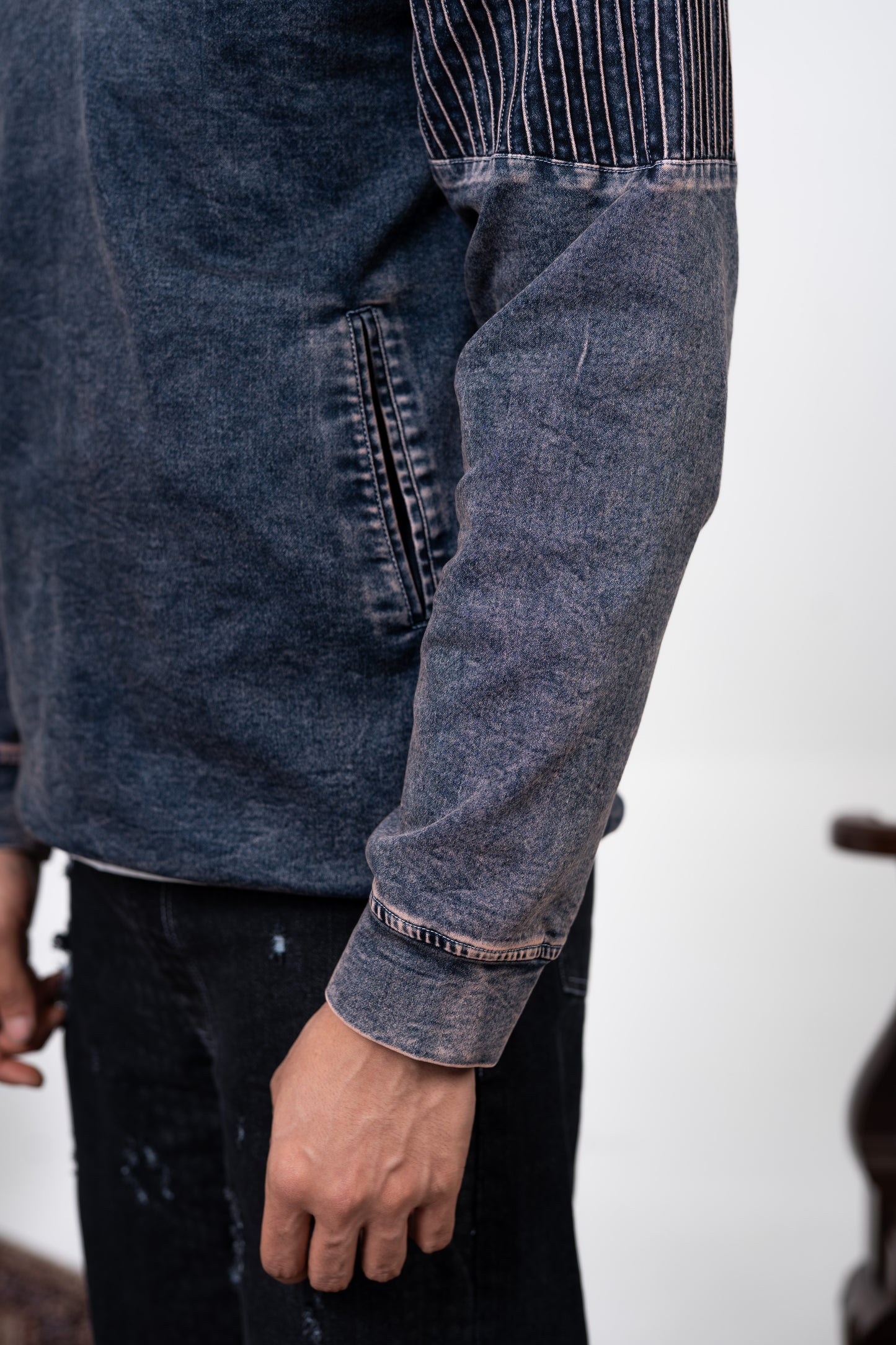 Sculpted Denim Unisex Hoodie