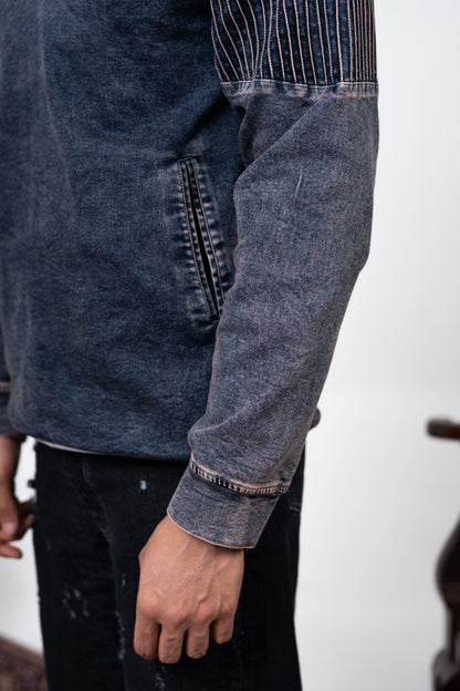 Sculpted Denim Unisex Hoodie