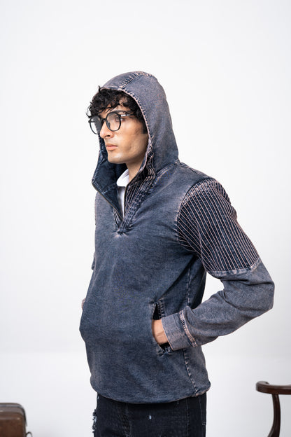 Sculpted Denim Unisex Hoodie