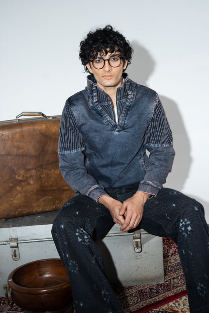 Sculpted Denim Unisex Hoodie