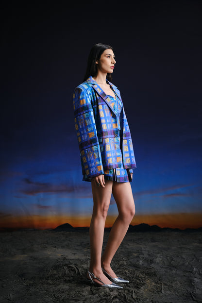 Vivid Reflections Oversized Blazer