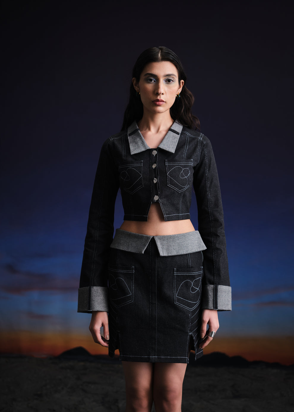 Deconstructed Denim Top