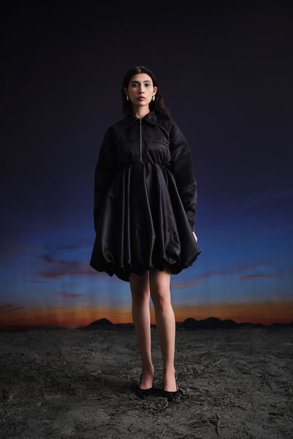 Deconstructed Bomber Bubble Dress