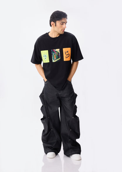 NOT YOUR USUAL BAGGY CARGO- BLACK