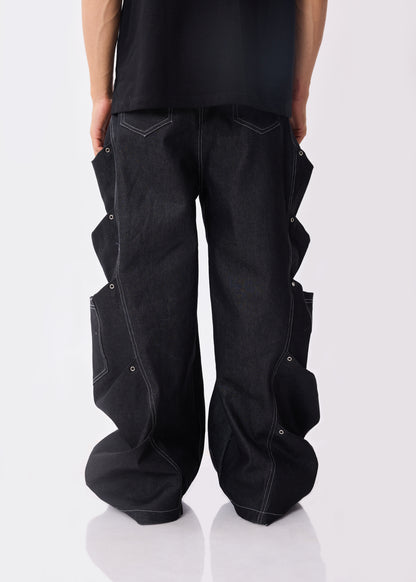 NOT YOUR USUAL BAGGY CARGO- BLACK